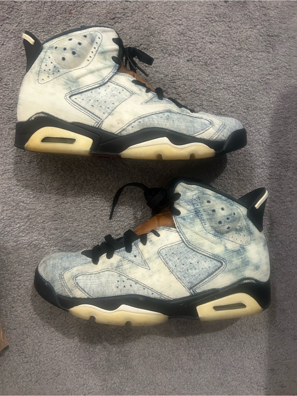 👖👖👖Jordan 6 Retro Washed Denim Shoes